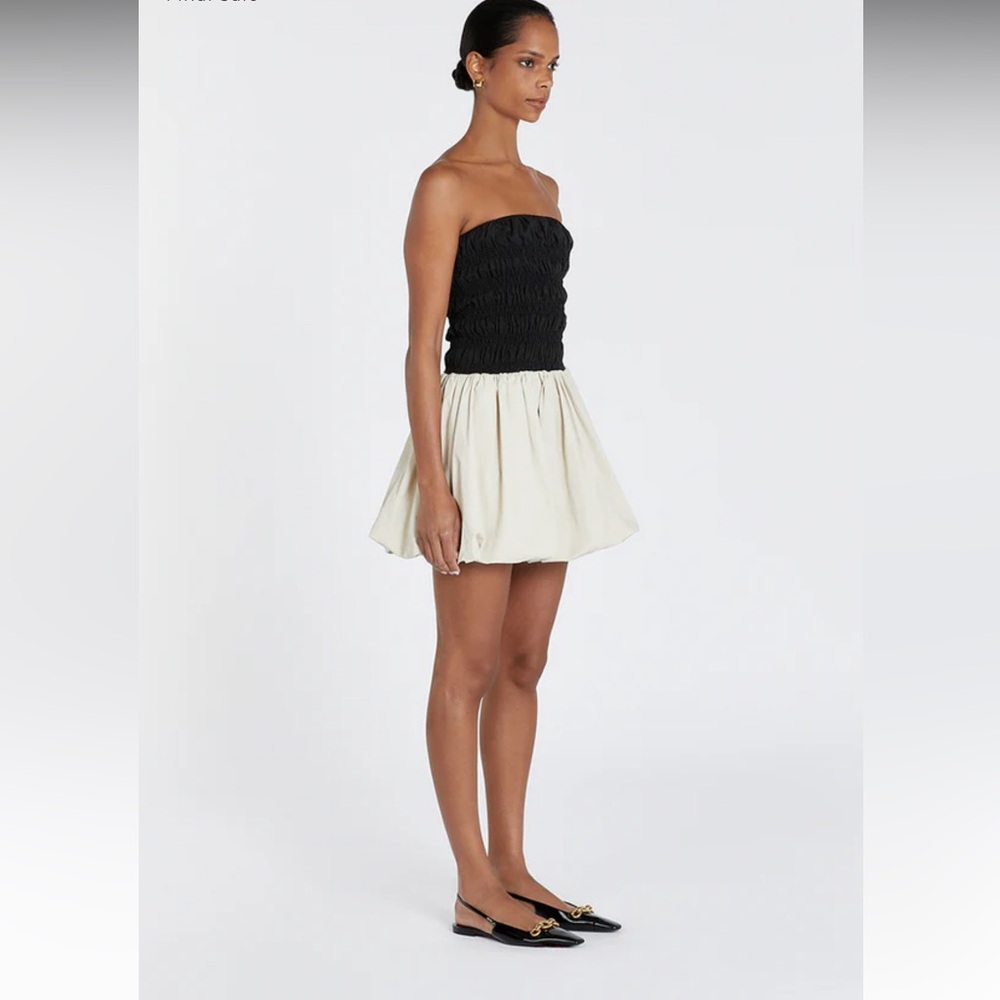 DISSH Black and Cream Strapless Mini Dress - Picture 12 of 14